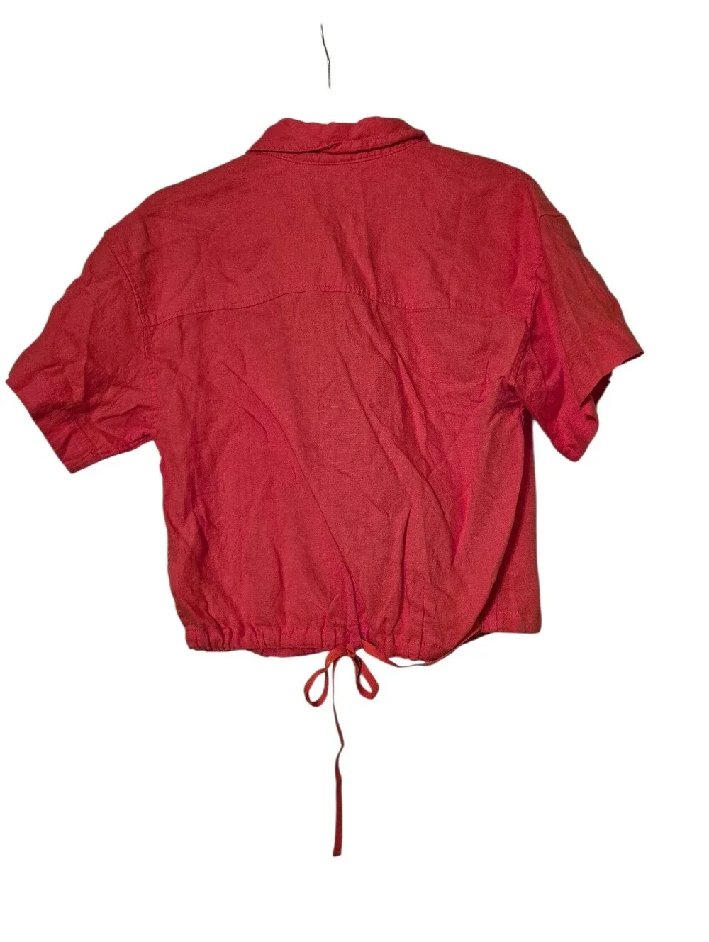 Athleta NWT Playa 100% LINEN Tie Top In Passion Fruit Medium - Picture 5 of 8